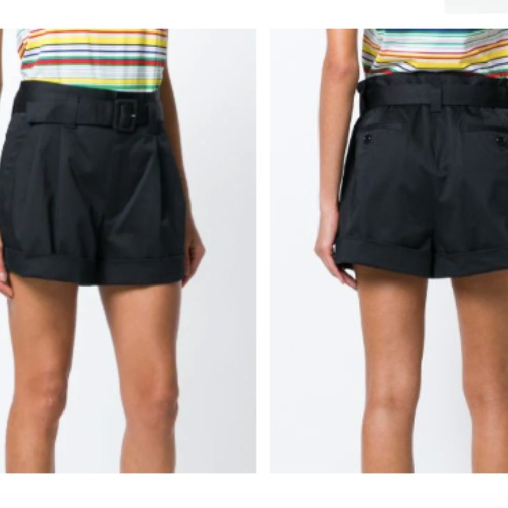 Marc Jacobs Shadow Stripe Pleated belted shorts 4